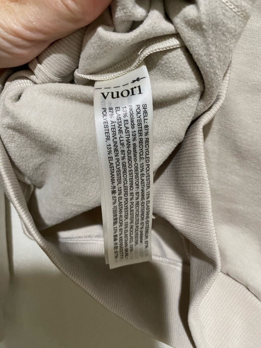 A-3 Vuori Sedona Rib Half Zip in Bone - Picture 4 of 6